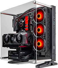 Custom gaming PC build with RGB lighting