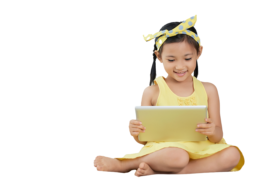 Person using a repaired tablet